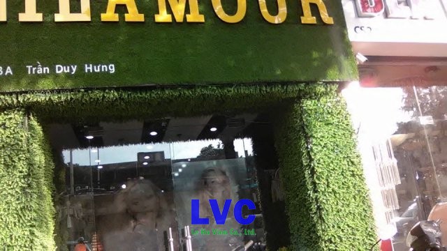 Cỏ nhân tạo ốp tường, Cỏ nhân tạo, Viện mẫu tóc Lilamour, Công ty LeHa Vina, Thảm cỏ nhân tạo
