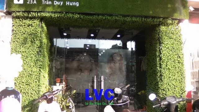 Cỏ nhân tạo ốp tường, Cỏ nhân tạo, Viện mẫu tóc Lilamour, Công ty LeHa Vina, Thảm cỏ nhân tạo