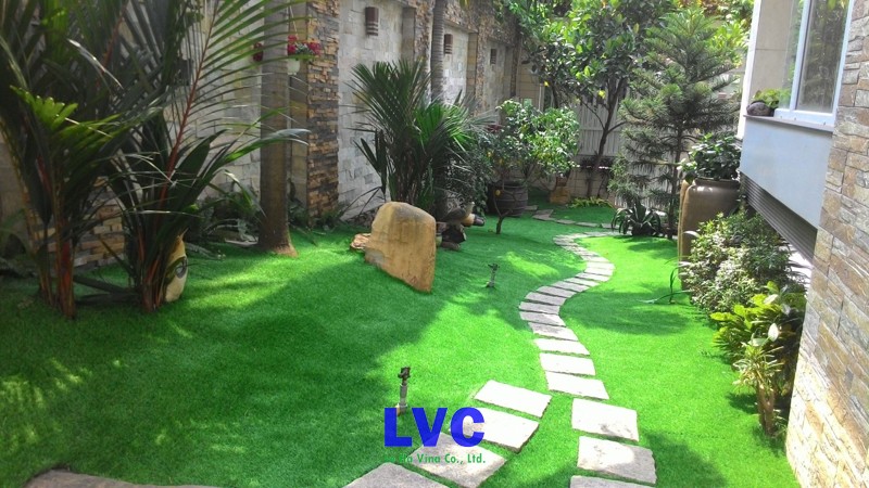 Cỏ nhân tạo sân vườn, Sân vườn, Thi công cỏ nhân tạo, LeHa Vina, Bán cỏ nhân tạo sân vườn