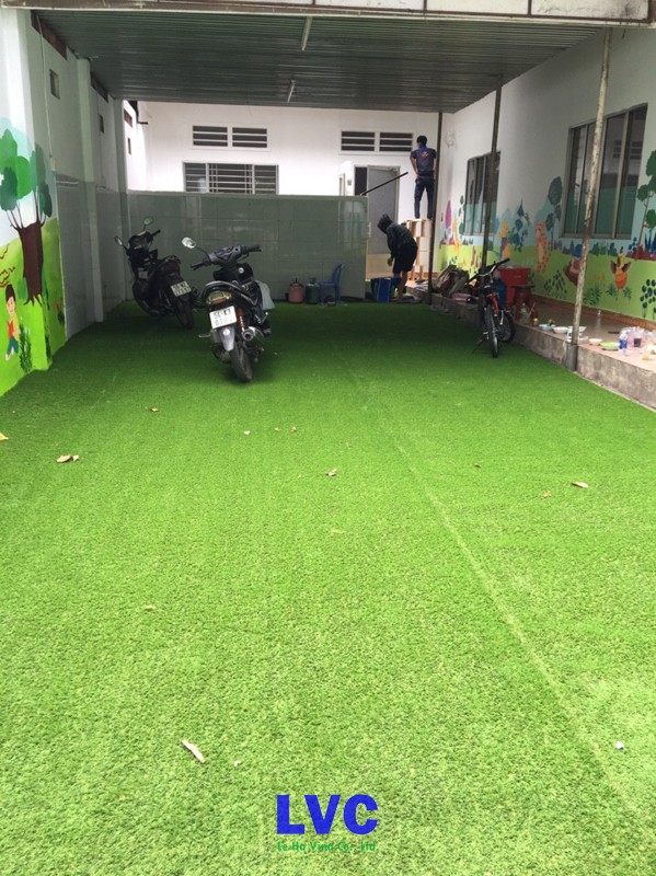 Trường mầm non Hằng Nga, Thi công cỏ nhân tạo, Công ty Lê Hà Vina, Cỏ tự nhiên, Cỏ nhân tạo ở Trường Mầm Non