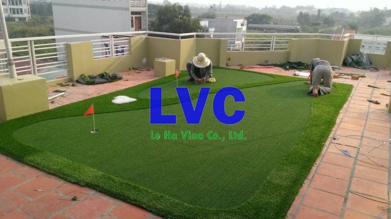 Cách thi công cỏ nhân tạo sân golf, Sân golf mini, Công ty Lê Hà Vina, Thi công cỏ nhân tạo, Sân golf cỏ nhân tạo