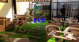 Cỏ nhân tạo quán cafe, Cỏ nhân tạo, Sử dụng cỏ nhân tạo quán cafe, Chăm sóc cỏ nhân tạo, Công ty Lê Hà Vina