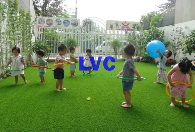 Cỏ nhân tạo, Cỏ nhân tạo làm sân chơi cho bé, Lê Hà Vina, Quy trình thi công sân cỏ nhân tạo, Mua sân cỏ nhân tạo