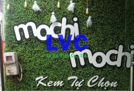 Trang trí cỏ nhân tạo, Cỏ nhân tạo, Công ty Lê Hà Vina, Cỏ tự nhiên, Cỏ nhân tạo trang trí shop mỹ phẩm