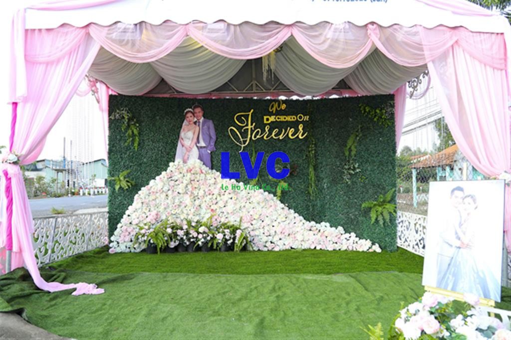 Thảm cỏ nhân tạo trang trí đám cưới, Thảm cỏ nhân tạo trang trí, Thảm cỏ nhân tạo, Công ty Lê Hà Vina, Cỏ nhân tạo để trang trí