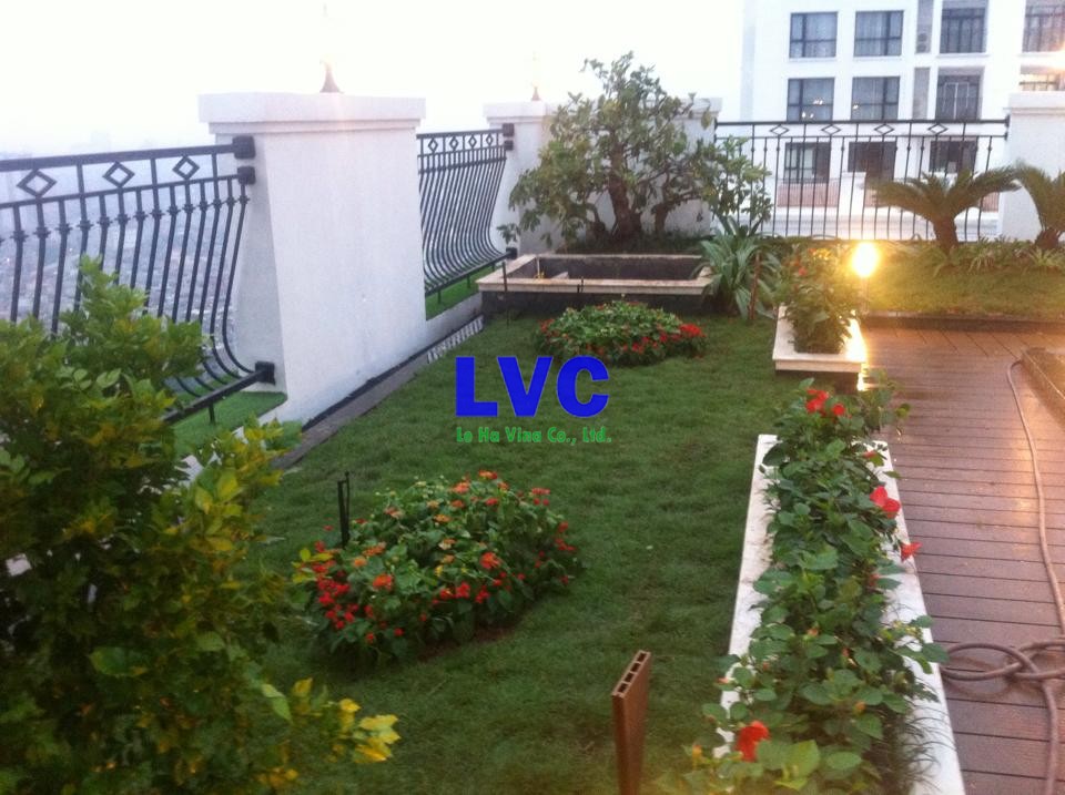 Vườn trên sân thượng nhỏ, Thi công sân vườn, Cỏ nhân tạo, Mảnh cỏ nhân tạo, Thi công vườn trên sân thượng