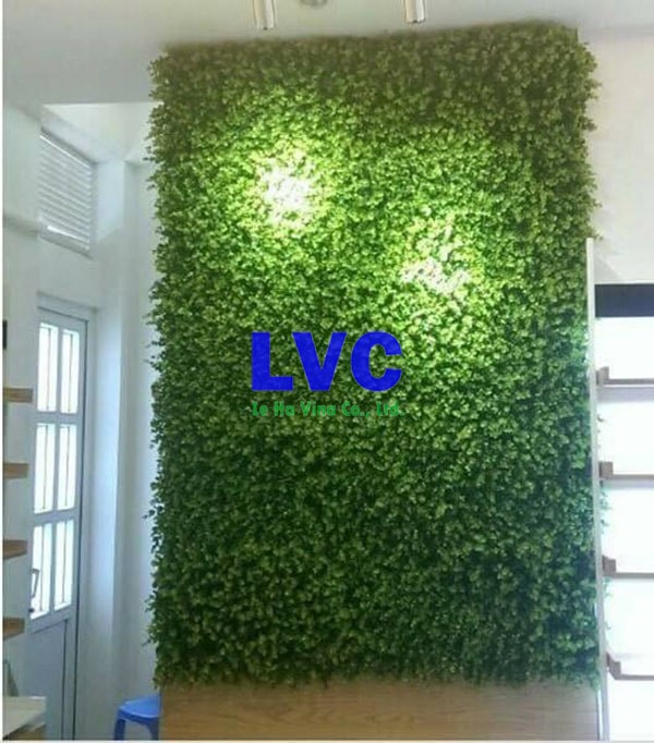Cỏ giả ốp tường, Thi công cỏ giả ốp tường, Cỏ giả để trang trí tường, Lê Hà Vina, Cung cấp cỏ nhân tạo