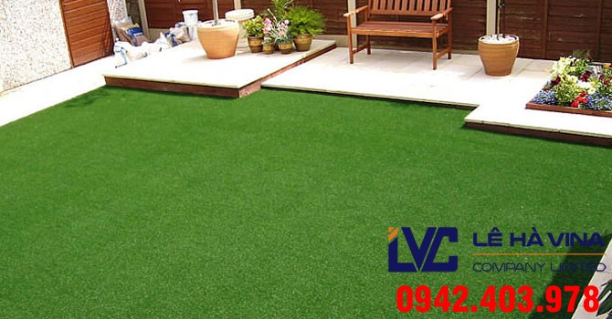 Thi công cỏ nhân tạo sân vườn, Cỏ nhân tạo sân vườn LH70AT, Công ty Lê Hà Vina, Cung cấp cỏ nhân tạo, Cỏ nhân tạo