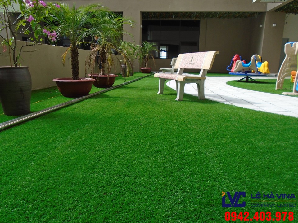Cỏ trang trí sân vườn, Cỏ nhân tạo, Cỏ nhân tạo LH71AT, Công ty Lê Hà Vina, Cỏ trang trí nhân tạo