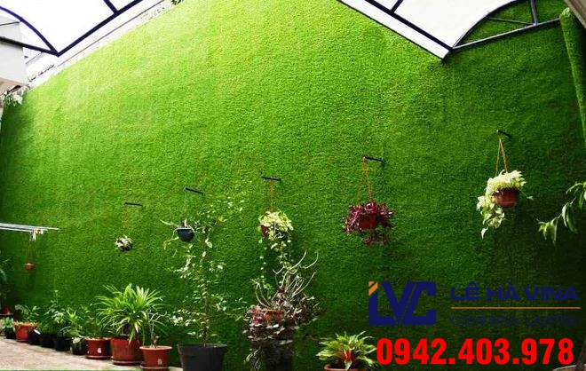 Cỏ nhân tạo trang trí tường, Công ty Lê Hà Vina, Cỏ nhân tạo trang trí, Thảm cỏ nhân tạo, Cỏ nhân tạo
